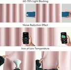 MIULEE Light Pink Back Tab Blackout Curtains 52x72 Inches Long 2 Panels Set | - Image 5