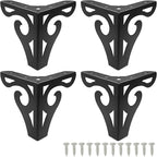 Piutouyar 4 Inch Hollow Out Furniture Legs Set of 4, Modern Triangle Couch Feet by Piutouyar