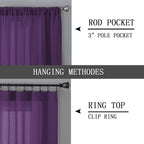 Tollpiz Sheer Curtains Linen Textured Bedroom Curtain Sheers Light Filtering - Image 5