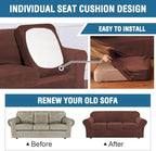H.VERSAILTEX Rich Velvet Stretch 2 Piece Cover Chair Slipcover Sofa Cover - Image 6