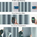 MIULEE Slate Blue Back Tab Blackout Curtains 52x84 Inch Length 2 Panels Set | - Image 5