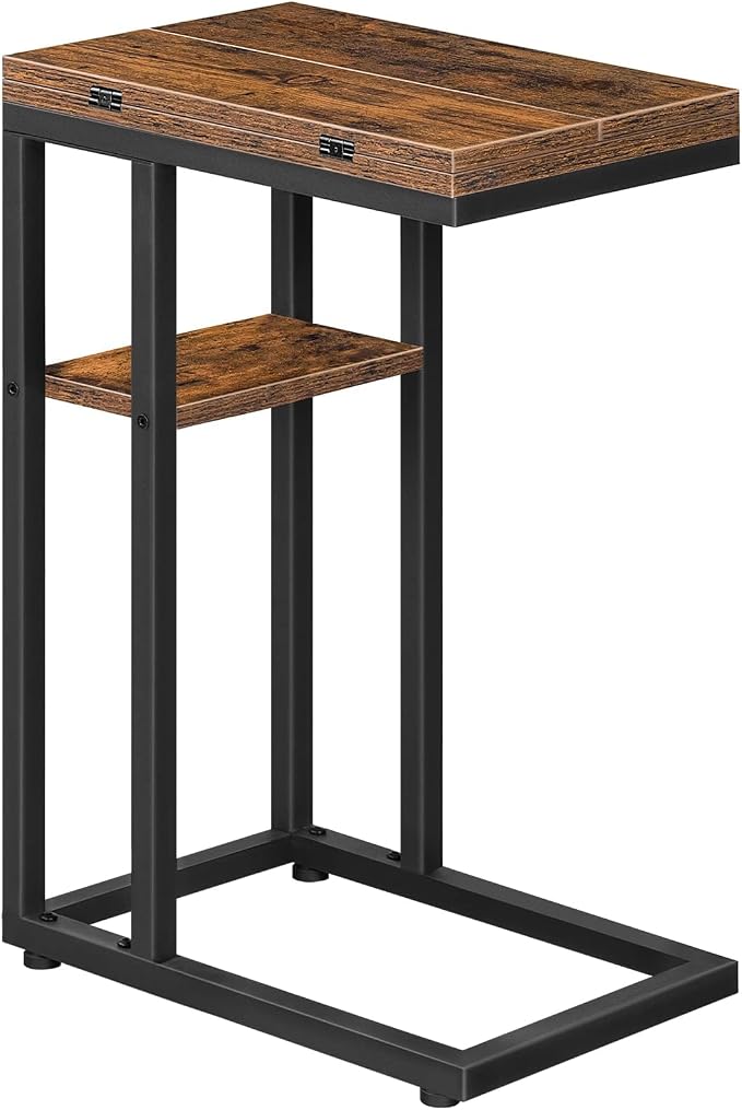 HOOBRO Foldable End Table, C Shaped Side Table - Image 4