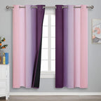 Pink and Purple Ombre Blackout Curtains - Image 2