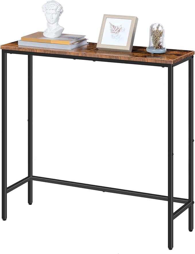 HOOBRO 2 Pack Narrow Console Table, 29.5" Small Entryway Table, Thin Long Sofa - Image 9