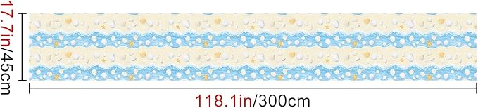 HOMETITUTE Starfish and Seashell Pattern Wallpaper Peel and Stick Self Adhesive - Image 2