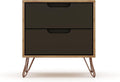 Elegant Gray Nightstand with Shelf and Drawer Made from Sustainable Materials by Unknown