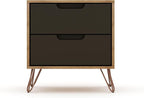Elegant Gray Nightstand with Shelf and Drawer Made from Sustainable Materials by Unknown