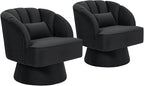 Garvee Ultra-Plush Swivel Accent Chair, 360° Barrel Lounge Chair - Image 7