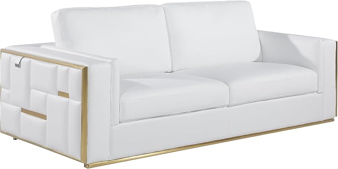 Blackjack Furniture Catania Modern Top Grain Italian Leather Sofa Set - Image 20