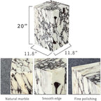 Luxury Marble Side Table, Square End Table - Image 2