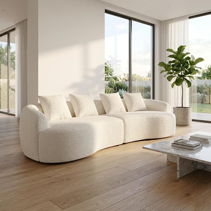 Compressed C-Shaped Sectional Sofa, 2-Box Easy Delivery, No Tools Assembly by szlizccc