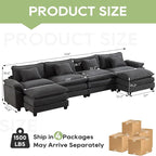 Oprisen 154" Modular Sectional Sofa, Comfy Cloud Couch Sectional Sofa - Image 2