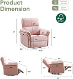 Power Swivel Rocker Recliner, Glider Recliner Nursery Chair - Image 2