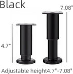 4PCS Adjustable 4.7-7.08 Inch Metal Furniture Legs Black Furniture Replacement - Image 3