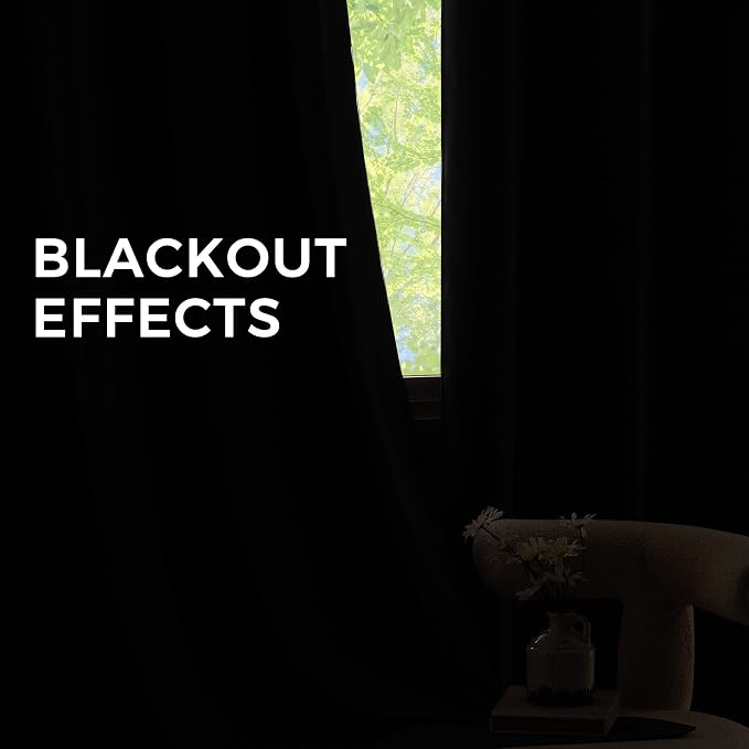 NICETOWN Blackout Curtains Grommet 2 Panels Grey Drapes 95Inches Long - Image 6