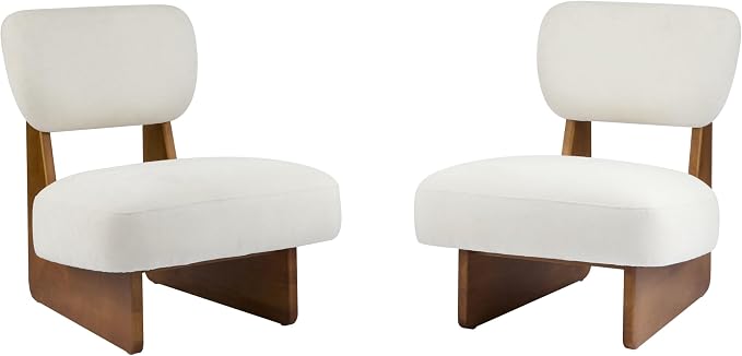 GDFStudio Upholstered Armless Accent Chairs Set of 2 Modern Side Chair - Image 6
