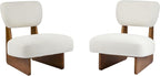 GDFStudio Upholstered Armless Accent Chairs Set of 2 Modern Side Chair - Image 6