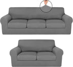 HunnmingRe Sofa Covers for 3 Cushion Couch Stretch Sofa and Loveseat Covers Set by HunnmingRe