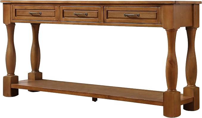 Knocbel Long Antique Entry Console Table - Image 13