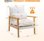 VINGLI Mid-Century Modern Cloud Accent Armchairs Set of 2 - Image 2