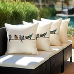 RABUSOA Birds Pillow Covers 16x16 Inch, Lumbar Decorative Throw Pillows - Image 5