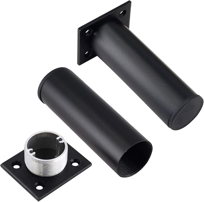Set of 4 Furniture Legs 4.7 Inch, Adjustable Aluminum Alloy Cabinet Legs - Image 2