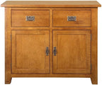 Crafters and Weavers Arts and Crafts 2-Drawer Solid Wood Cabinet in Cherry - Image 4