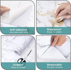 Arthome White Marble Contact Paper - Image 6