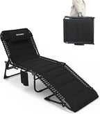 Outdoor Folding Lounge Chair Padded by WKFAMOUTCAMP