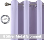 Yakamok Room Darkening Curtains 52x54 inch Length Lilac-Living Room | 2 panels - Image 3