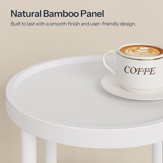 HOOBRO Set of 2 Small Round Side Tables - Image 8