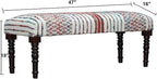 LR Home Multicolor Handmade Upholstered Bench - Image 3