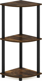 Furinno TURN-N-TUBE Corner Shelf, 3-Tier Corner Bookshelf, Display Storage - Image 5