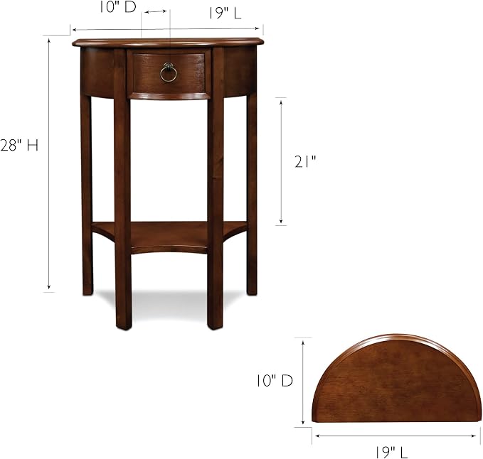 Seneca Solid Wood Demilune Console Table - Image 3