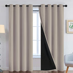 Yakamok Natural Blackout Curtains 90 Inches Long by Yakamok