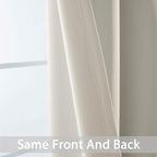 Yakamok Room Darkening Curtains 52x54 inch Length Light Beige-Living Room | 2 - Image 4