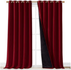 NICETOWN Cold Blocking 100% Blackout Curtains, Durable and Soft Black Lined by NICETOWN