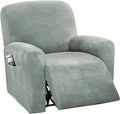 H.VERSAILTEX 4-Pieces Recliner Chair Covers Velvet Stretch Reclining Couch by HVERSAILTEX