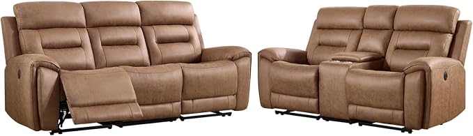 ANJ 2-Piece Faux Leather Power Recliner Sofa Set - Image 8