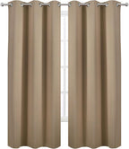 Natural Thermal Blackout Curtains/42 x 84 Inch/Set of 2 Panels Room Darkening - Image 2
