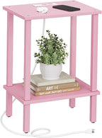 TUTOTAK End Table with Charging Station, Small Side Table with Outlets by ChoosetutotakFurnitureBuildYourCozyHome