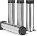 8 Inch Metal Furniture Legs Stainless Steel Adjustable Legs Silver Metal Legs by Masendelk