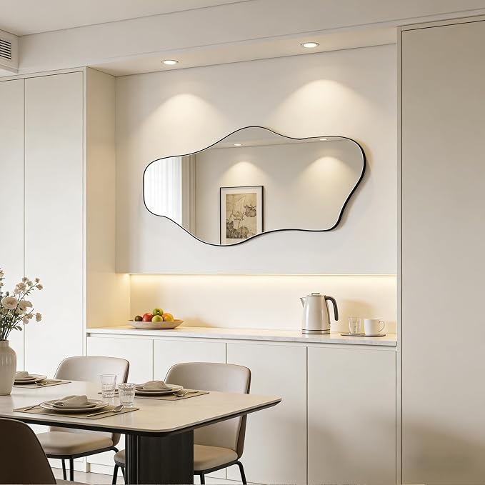Large Irregular Mirror, Modern Organic Shaped Mirrors - Image 6