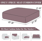 LA MEACK Couch Cushion Cover Seat Cushion Cover Stretch Armchair Cover Separate - Image 6