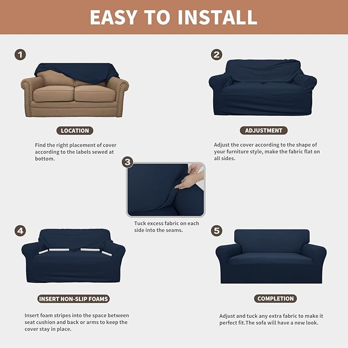 Easy-Going 100% Waterproof Oversized Loveseat Cover, Couch Cover - Image 5