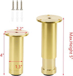 4 Pcs Gold Adjustable Sofa Legs Metal Modern Furniture Legs - Image 4