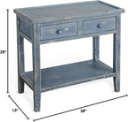 Sunny Designs Marina Ocean Blue Wood Side Table - Image 3