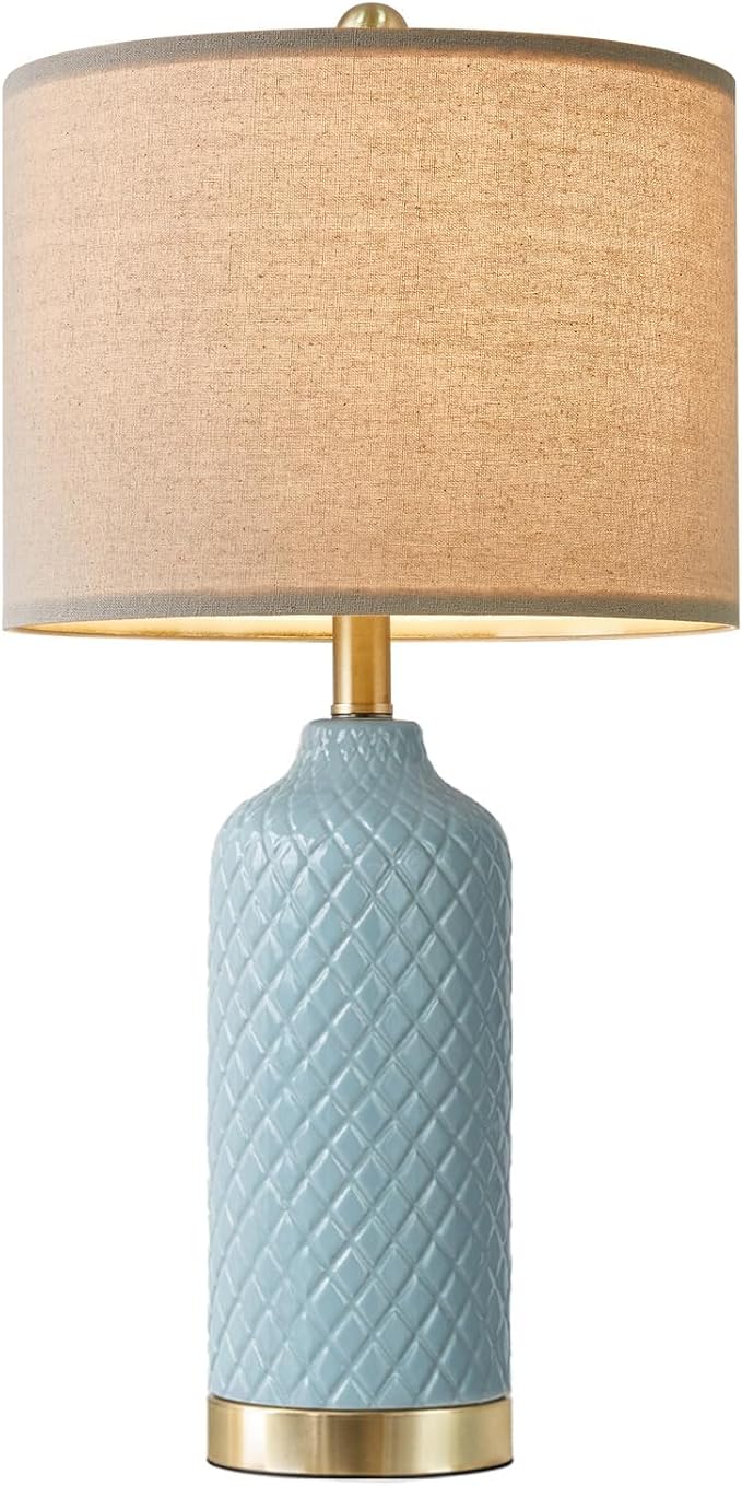 24.25" Table Lamp Modern Ceramic Blue Lamps - Image 7