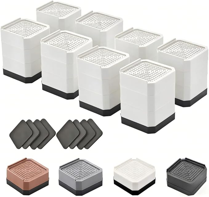EclatBain Bed Risers Furniture Risers Heavy-Duty Rectangular Adjustable Block 8 by Unknown