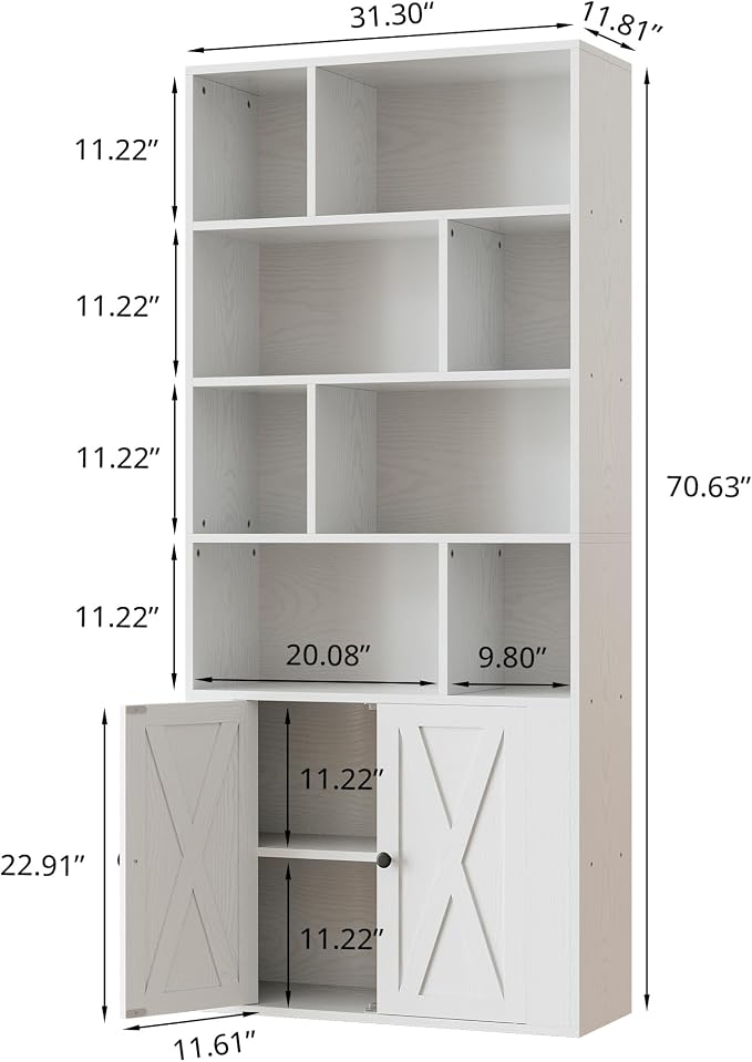 IRONCK Book Shelf, Tall Bookshelf - Image 3